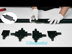 Sistema de riel de iluminación integrado de 2 cables para tienda de restaurante cafetería