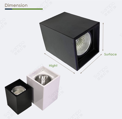 proyectores montados superficie del negro de la vivienda E27 de 7W 12W 30W Downlight