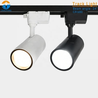 Disipación de calor rápida superficial negra de aluminio + plástica de la mazorca 24W de la luz de la pista