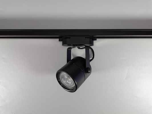 Blanco negro de vivienda ligero del material del hierro de la pista del proyector Gu10