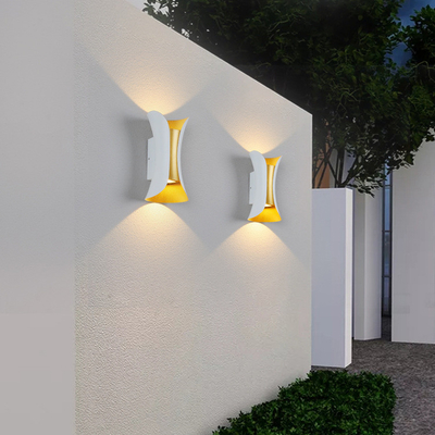 Prenda impermeable del negro Cri80 6W Ip65 de la arena arriba y abajo de las lámparas de pared llevadas luminosas
