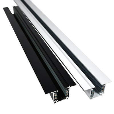 Sistema de carril de cobre cuadrado con iluminación de pista, cuatro cables integrados
