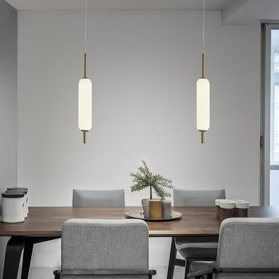 Luz pendiente larga ligera pendiente minimalista del comedor 6000K del LED