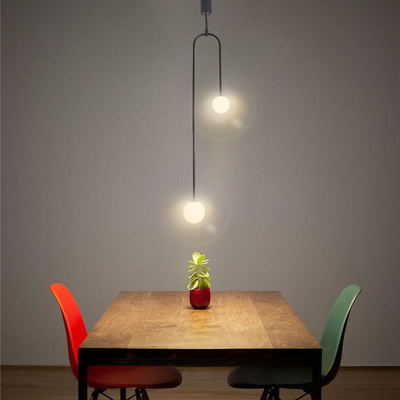 Luz pendiente 90lm/w del techo ligero pendiente doble de la cabeza LED 250m m