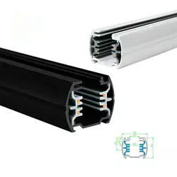 Circuito 43-34m m de cuatro cables y tres del carril de la pista del negro LED del ODM del OEM
