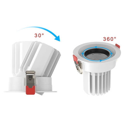 Color blanco 12W 15W 24W 30W 35w Dimmable Baño Downlights Ángulo ajustable