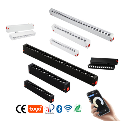 Inteligente linear de la pista de la luz del sistema del proyector de la lámpara elegante blanca negra de la parrilla ninguna lámpara principal