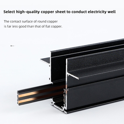 Proyector magnético integrado de aluminio negro 48V 20M M de la vía el 1M el 1.5M los 2M