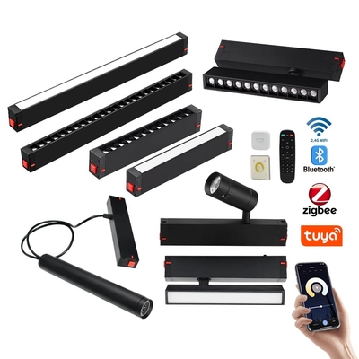 Ce Tuya Smart Manufacturer 220V Sistema de iluminación magnética de las vías comerciales Iluminación de las vías comerciales con contacto magnético