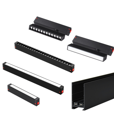 220v Negro Lineal 10W4000K Luz de rejilla Luz de inundación Luz magnética Sin luz principal Iluminación